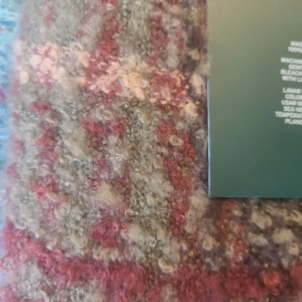 WOOLRICH Blanket Wrap Soft Tweed Texture‎ Earth Tones OSFA NWT